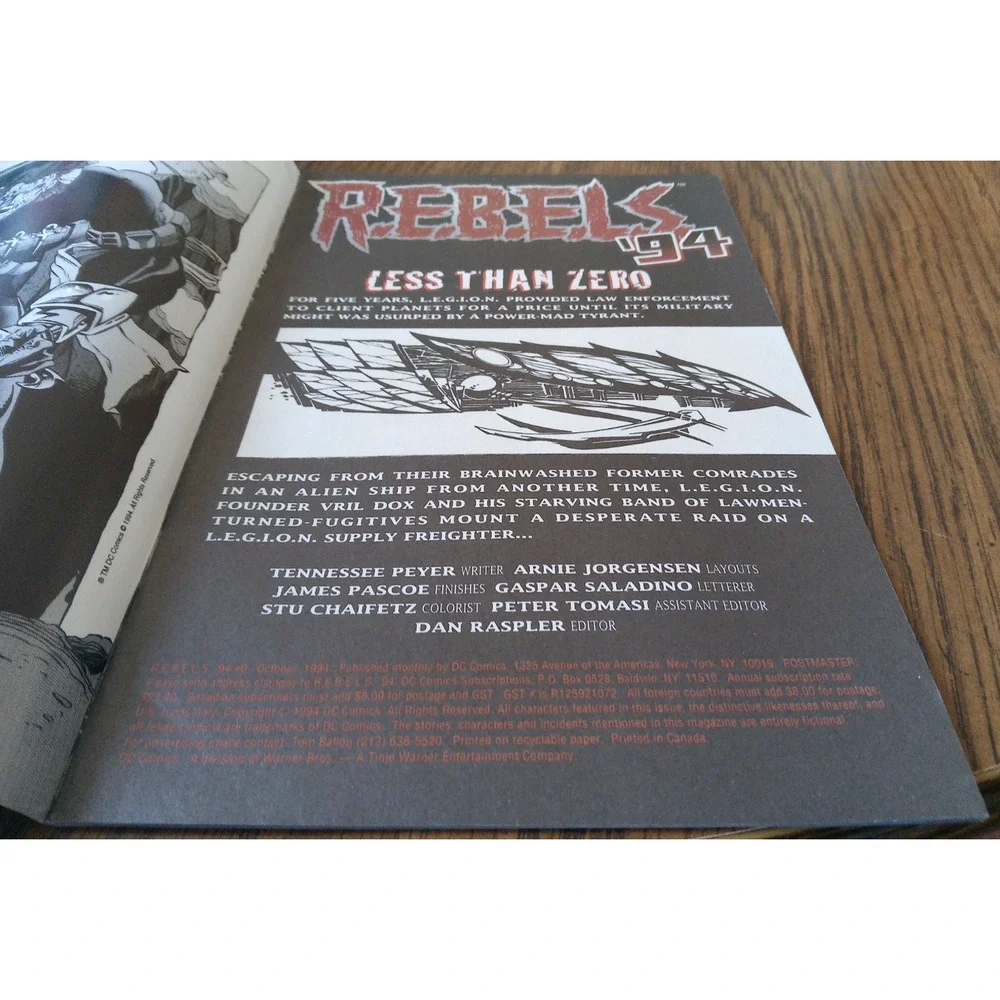 R.E.B.E.L.S. 94 #0 October 1994 DC Comics